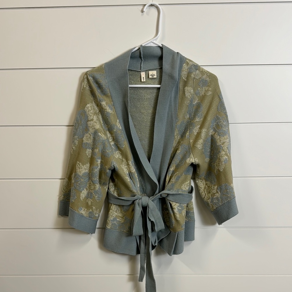Floral Kimono Cardigan with Tie